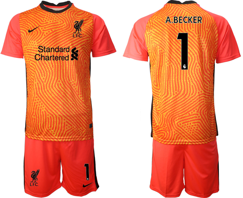 Men 2021-2022 Club Liverpool red goalkeeper #1 Soccer Jersey